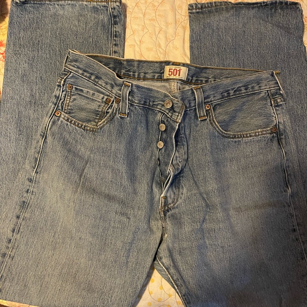 Levi's 501 Button Fly Straight Leg Jeans